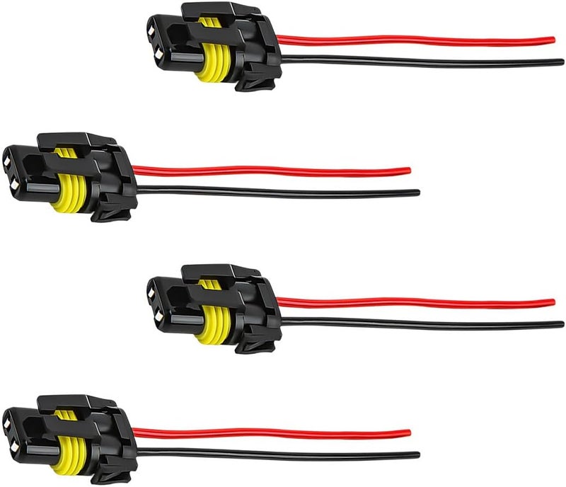 Wevdn 4 PCS 9005 HB3 9006 HB4 9012 Bulb Socket, Headlight Connector Female Adapter Wiring Harness Socket, Automotive Headlights Fog Lights Socket Wire Replacement, Car Accessories - Image 1